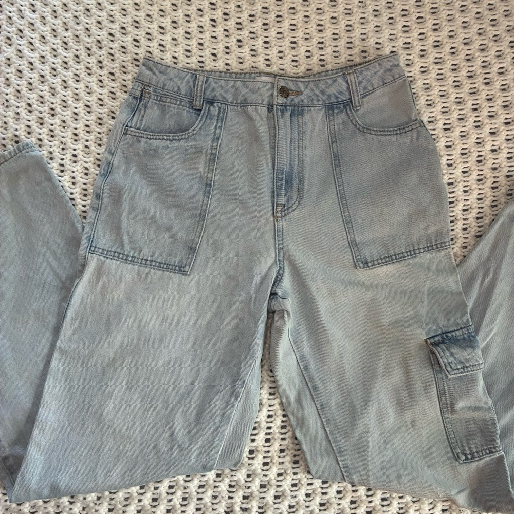 Forever 21 Light Blue Straight Leg Jeans